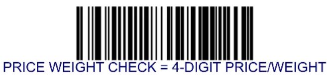PRICE WEIGHT CHECK = 4-DIGIT PRICE/WEIGHT