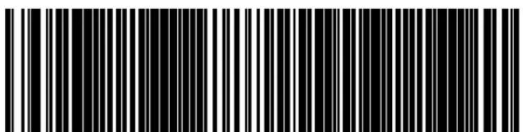 Black and white barcode image with vertical lines and a central dot