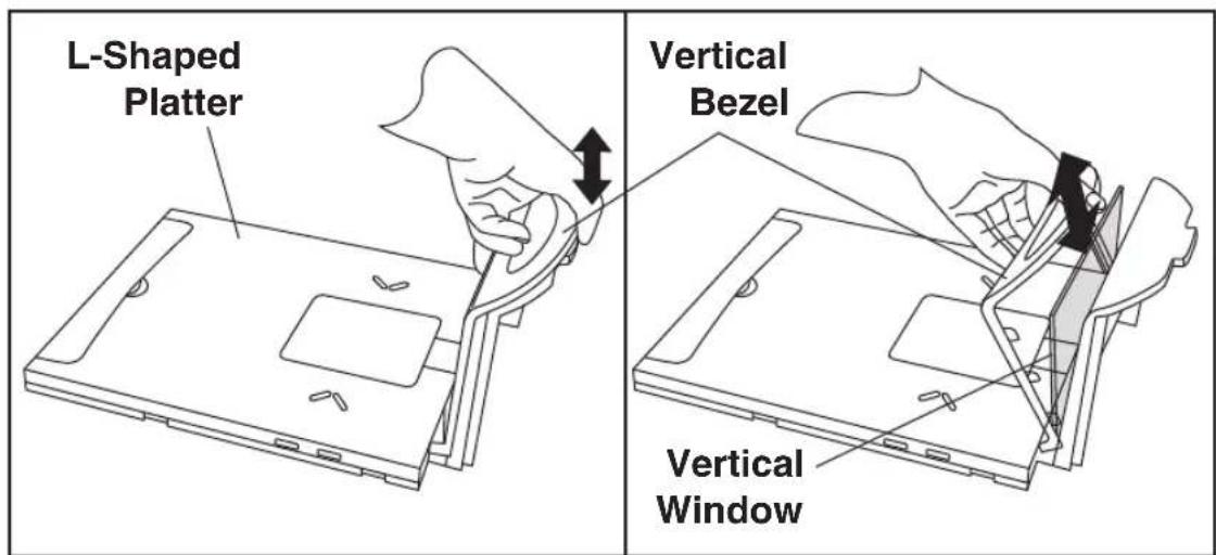 L-Shaped Platter Vertical Bezel Vertical Window