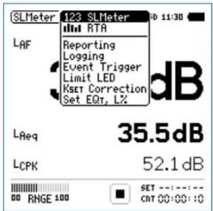 SLMeter 123 SLMeter LAF RTA Reporting Logging Event Trigger Limit LED KSET Correction Set EQT, L% dB LReq 35.5dB LCPK 52.1dB 00 RHGE 100 SET ---:---:---:---:---:---:---:---:---:---:---:---:---:---:---:---:---:---:---:---:---:---:---:---:---:---:---:---:---:---:---:---:---:---:---:---:---:---:---:---:---:---:---:---:---:---:---:---:---:---:---:--- 00 00 00 00 00 00 00 00 00 00 00 00 00 00 00 00 00 00 00 00 00 00 00 00 00 00
