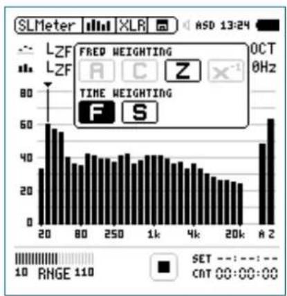 NTi Audio M2211 - Select RTA Time Weighting - 1