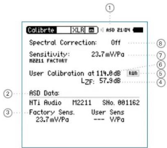 Calibrate XLR ASD 21:04 Spectral Correction: Off Sensitivity: 23.7mV/Pa M2211 FACTORY User Calibration at 114.0dB RUN LZF: 57.9dB ASD Data: NTi Audio M2211 SNo. 001162 Factory Sens. User Sens 23.7mV/Pa --- V/Pa