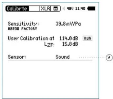 Calibrte XLR 48V 11:40 Sensitivity: 33.8mV/Pa M2230 FACTORY User Calibration at 114.8 dB RUN LZF: 15.8 dB Sensor: Sound 9