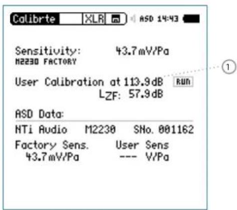 Calibrte XLR ASD 14:43 Sensitivity: 43.7mV/Pa M2230 FACTORY User Calibration at 113.9dB RUN LZF: 57.9dB ASD Data: NTi Audio M2230 SNo. 001162 Factory Sens. User Sens 43.7mV/Pa --- V/Pa