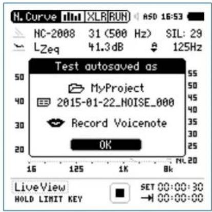 Test autosaved as MyProject 2015-01-22_NOISE_000 Record Voicenote OK