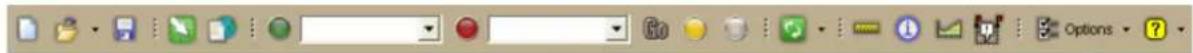 Toolbar interface with icons for file operations, navigation, and options
