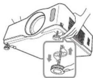 HITACHI CP-X306 - Adjusting the projector's elevator - 3