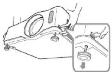 HITACHI CP-X306 - Adjusting the projector's elevator - 2