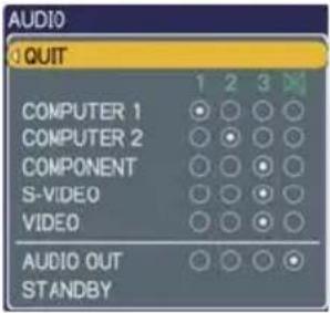 HITACHI CP-X306 - AUDIO menu - 2