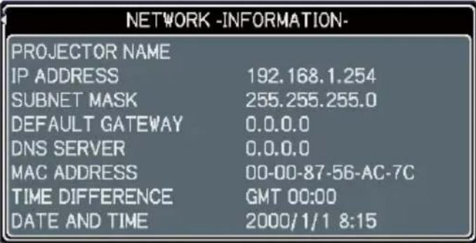 HITACHI CP-X306 - NETWORK Menu - 11