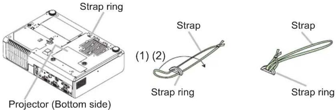 HITACHI CP-RS57 - Fastening the lens cover - 1