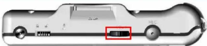 Diagram of a device rear panel with labeled ports and a highlighted internal component, marked with 'HEC' and a red box.