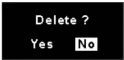 Delete ? Yes No
