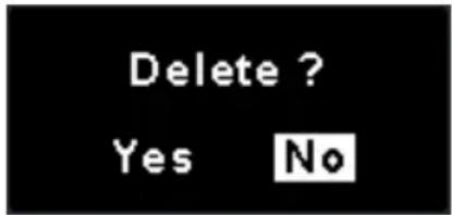 Delete ? Yes No