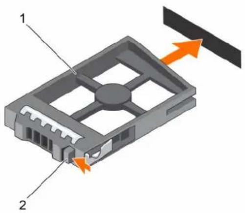 DELL MD1420 - Removing a hard disk drive blank - 2