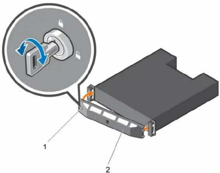 Diagram showing a device lock switch mechanism with labeled parts 1 and 2, including a circular inset highlighting the switch.
