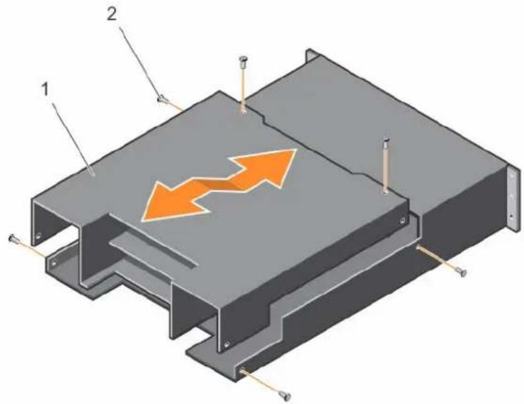 Technical diagram of a mechanical component with labeled parts and directional arrows indicating flow or movement.