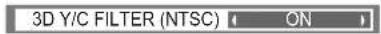 PANASONIC TH-50PD12U - 3D Y/C FILTER – For NTSC AV images - 2