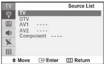 SAMSUNG SlimFit TX-T2782 - To Select the Source - 2