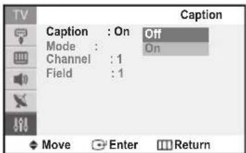 SAMSUNG SlimFit TX-T2782 - Viewing Closed Captions(On-Screen Text Messages) - Analog - 1