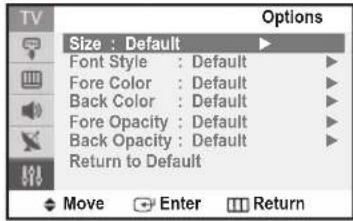 SAMSUNG SlimFit TX-T2782 - The Digital Captions function operates on digital channels. - 2