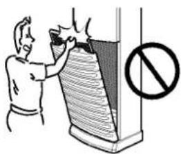 Illustration showing a person cleaning a wall with a 'No' symbol, indicating no barrier or no barrier.