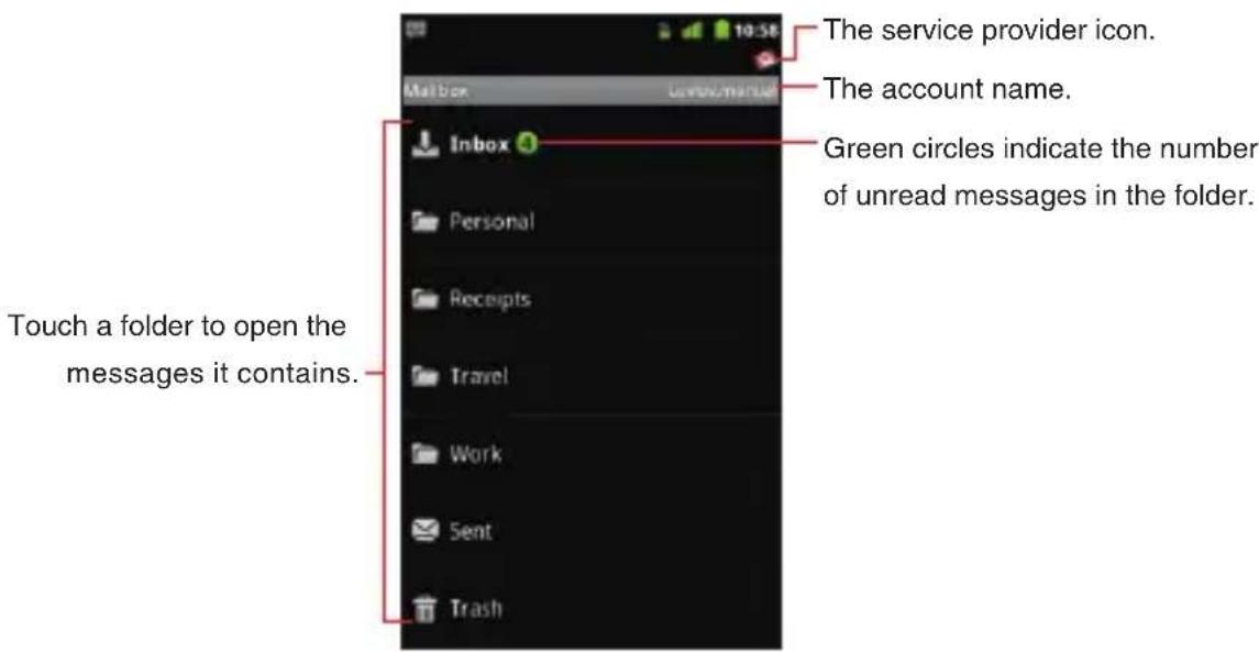 CASIO G'zOne Commando - Working with account folders - 1
