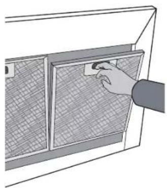 WESTINGHOUSE WRC613SB - Removing the metal grease filters - 1