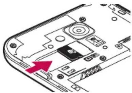 LG D450N - Para insertar una tarjeta de memoria: - 2