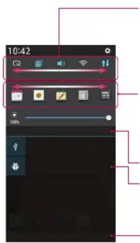 LG D450N - Opening the notifications panel - 1
