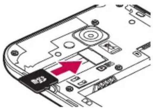 LG D450N - Para insertar una tarjeta de memoria: - 1