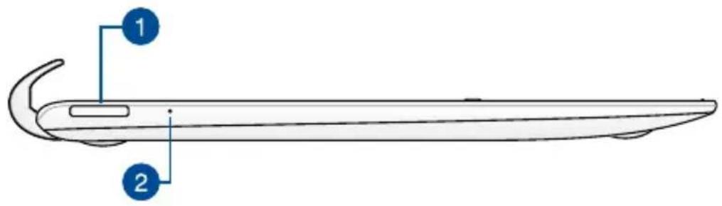 Diagram of a medical or surgical instrument with labeled parts 1 and 2