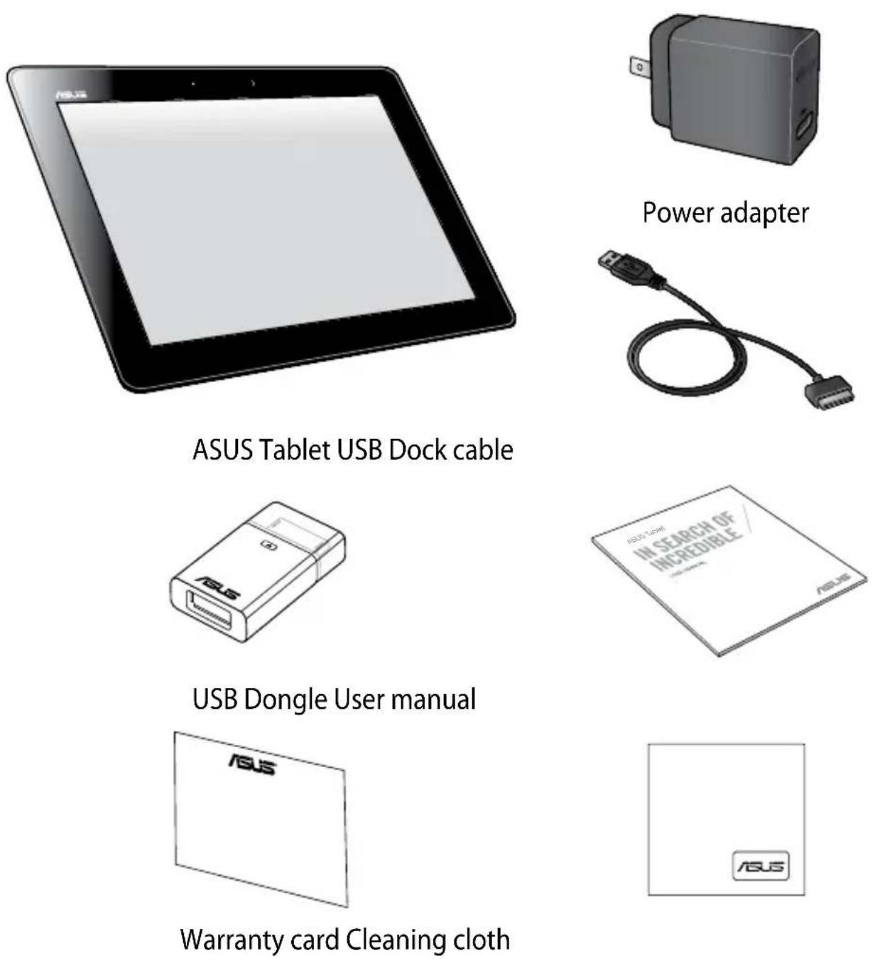 ASUS Transformer Pad TF502T - Package contents - 1