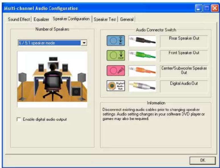 HP Pavilion a1730n - Configuring Audio Output with Multi-channel Sound Manager - 1