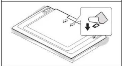 Illustration of a device with a magnified inset showing a device being inserted (no text or symbols present).