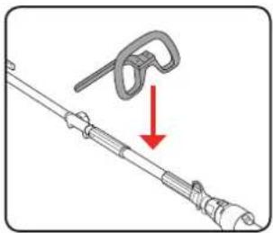 Ozito PHT-410 - Assembling the adjustable auxiliary handle - 1