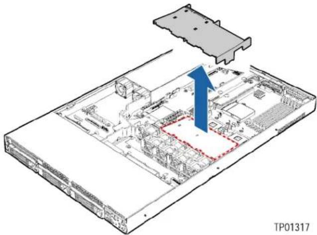 INTEL SR1400 - Removing the Processor Air Duct - 1