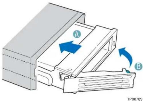 INTEL SR1400 - Installing a SATA or SCSI Hot-swap Hard Disk Drive - 2