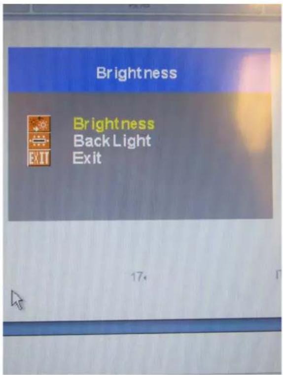 Advantech IDS-3215 - Brightness Selection - Submenu - 1