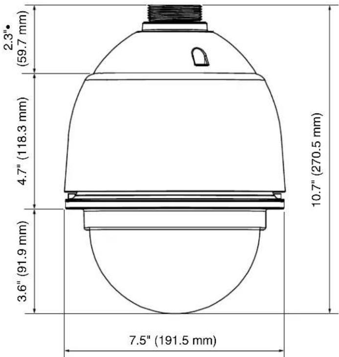 2.3" (59.7 mm) 4.7" (118.3 mm) 3.6" (91.9 mm) 7.5" (191.5 mm) 10.7" (270.5 mm)