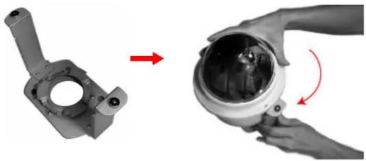 HONEYWELL HDZ30A - Step 3: Attach the camera to bracket frame - 1