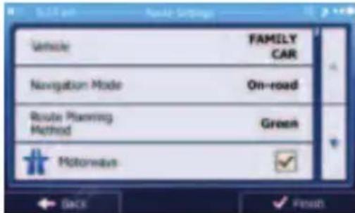 Vehicle FAMILY CAR Navigation Mode On-road Route Planning Method Green Motorwave
