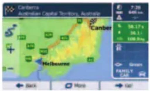 Canberra Australian Capital Territory, Australia Canber Melbourne 7:20 648 km 50.17 s 36.1 108 Bps Green FAMILY CAR Back More Go!