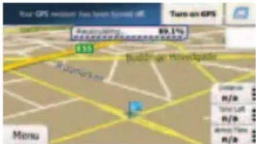 Your GPS receiver has been normal off Turn on GPS Routemap: 89.1% Residing to the GPS 13 Building Engineer Menu Distance: n/a Time Left: n/a Temp Time: n/a