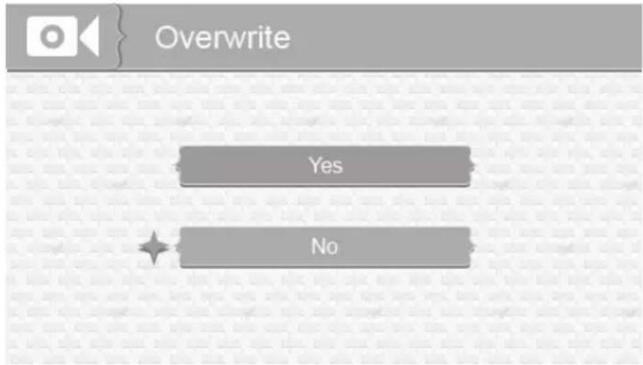 Overwrite Yes No