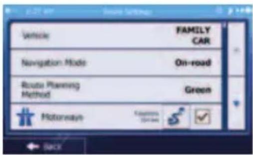 Vehicle FAMILY CAR Navigation Mode On-road Route Planning Method Green Motorman Circuitors On-road Back