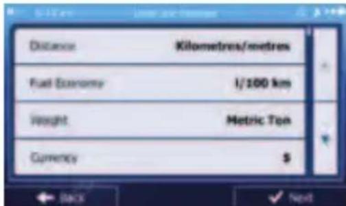 Distance Kilometres/metres Fuel Easome 1/100 km Weight Metric Ton Currency $