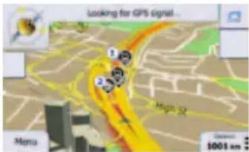 Looking for GPS signal... 1 2 High 20 Menu 1001 km