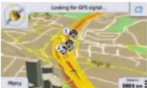 Looking for GPS signal... 1 2 Menu High St. Dow Jones $1001 am