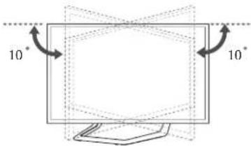 LG 47LM761T - Adjusting the angle of the TV to suit view - 2